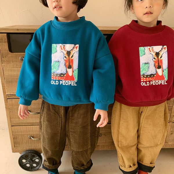 

and plush girls' winter sweater 1 autumn wtern sle 3-year-old high collar base coat 2 thickened children's 5 warm baby top, Black