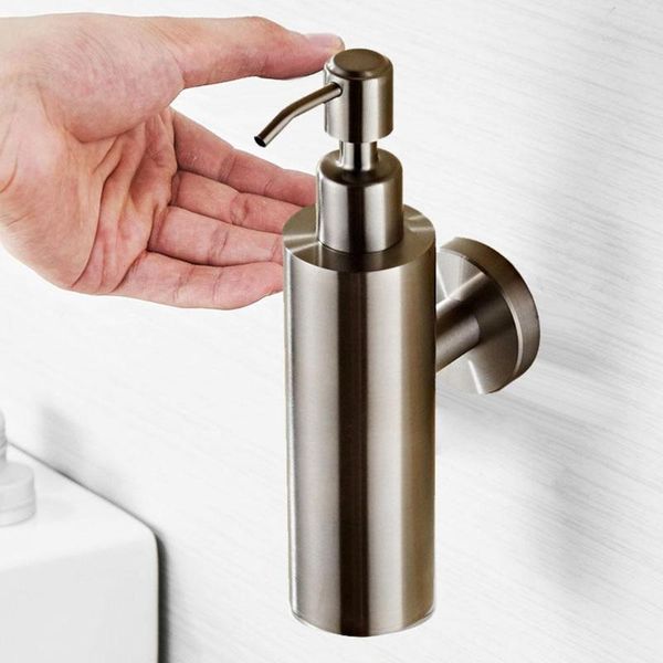 

200ml wall mounted stainless steel lotion pump soap dispenser for kitchen bathroom supply soap bottle