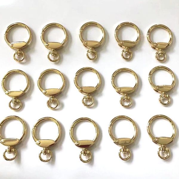 

round metal key rings swivel clasps lanyard snap hook keychain ornament pendant diy accessories 3 styles kimter-c498fz