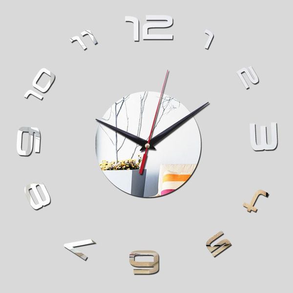 

новое diy 3d акриловое зеркало домашнее украшение большие декоративные настенные часы часы часы гостиная кварц современные frees happing q j