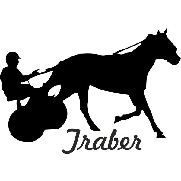 

16.1cm*11.3cm aufkleber traber pferd "trotter horse " car stickers and motorcycle car styling accessories black sliver c8-0208