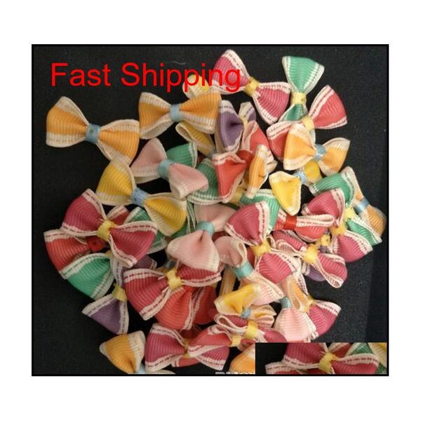 

pet grooming accessories diy hair bows dog rubber bands mini bow accessories 1.5*3cm flowers pearl flowers gift qylzqf dh_seller2010