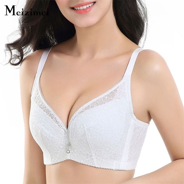 

meizimei ultra thin lace bras for women crop bh push up bcd plus size intimates 36 38 40 bralette for summer brassiere lj201208, Red;black