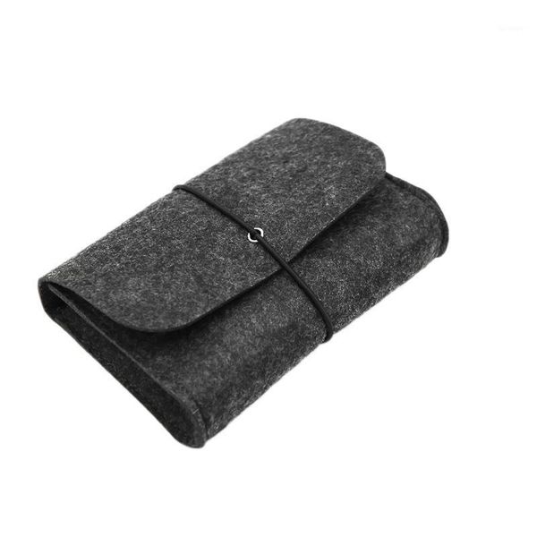 

quality wool fiber power bank storage bag mini sofe felt pouch for data cable mouse travel organizer electronic gadgets organiza1