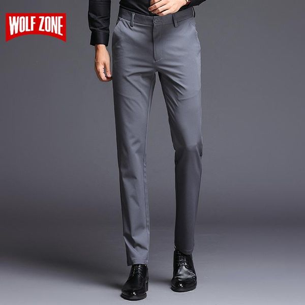 

men's pants 2021 fashions slim fit formal trousers mens spring summer brand business casual black blue stretch long men