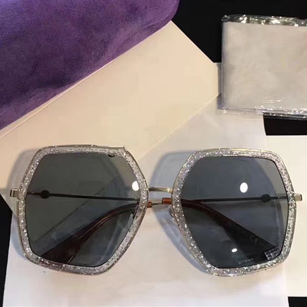 

fashion- style 0106s popular women square quality glasses summer generous fashion mixed color frame uv frame big protection sunglas clif, White;black