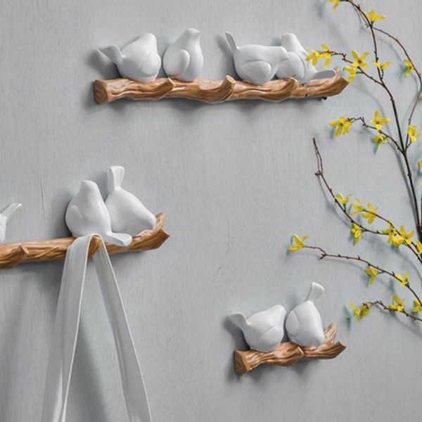 

hooks & rails wall decor home accessories living room hanger resin bird key kitchen coat clothes towel hat handbag holder