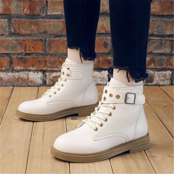 

2021 new of classic fashion leather autumn lace up to high superior casual shoes proofing women's water warm teddy martin boots 9xwv, Black