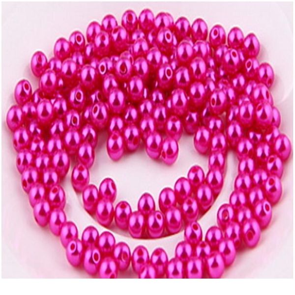 

diy beaded 6mm*100pcs candy color abs imitation pearl straight hole round beads loose beads ring bracelet necklace acc bbysil