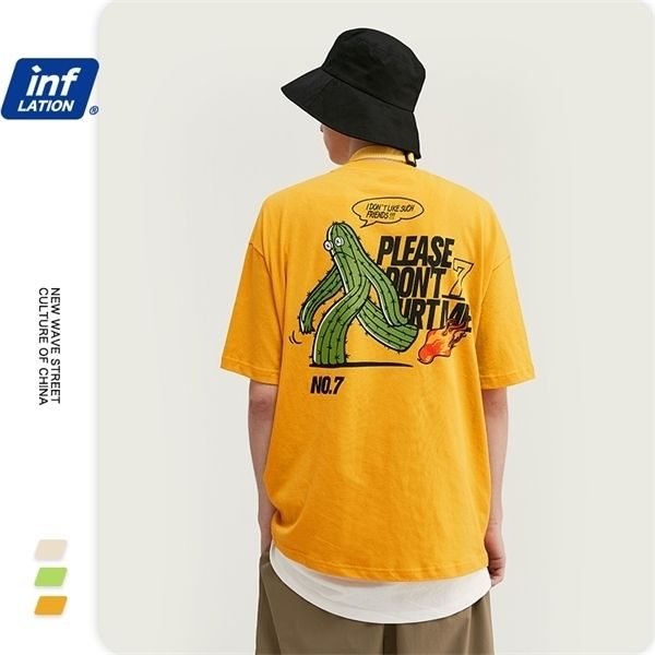 

inflation 2020 summer funny tshirts hip hop streetwear men's t-shirt oversized men tee 1037s20 0923, White;black