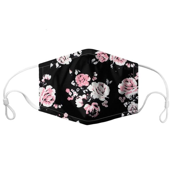 

layer black fashion face mask three prection with meltblown facemask printing red blue masks#781