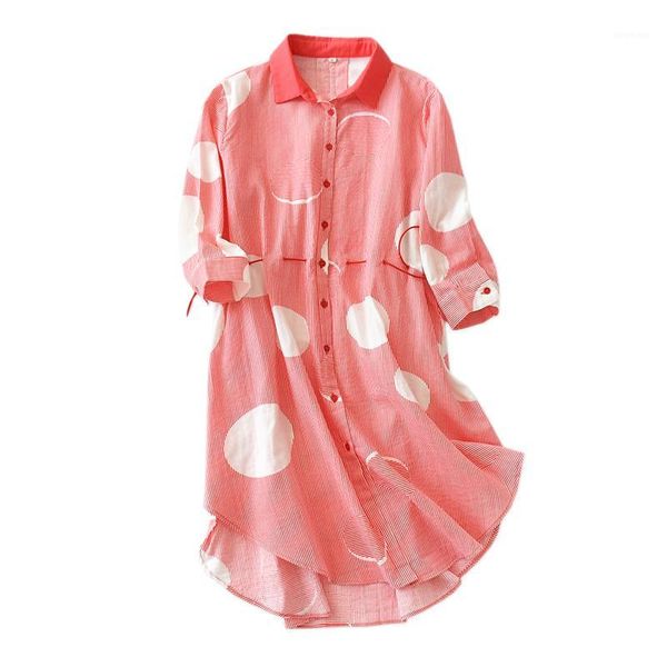 

new spring striped 100% cotton nightgowns women nightdress japanese casual long sleeve indoor sleep dress women sleepwear1, Black;red