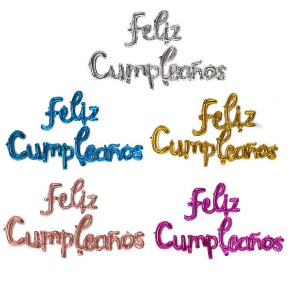 

feliz cumpleaños letter balloons foil spain happy birthday alphabet balloon baby shower party decorations supplies jk2101kd