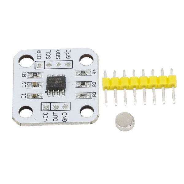 1 PCS AS5600 Magnetischer Encoder Magnetisches Induktionswinkelmesssensormodul 12bit Hochpräziser Sendemagnet