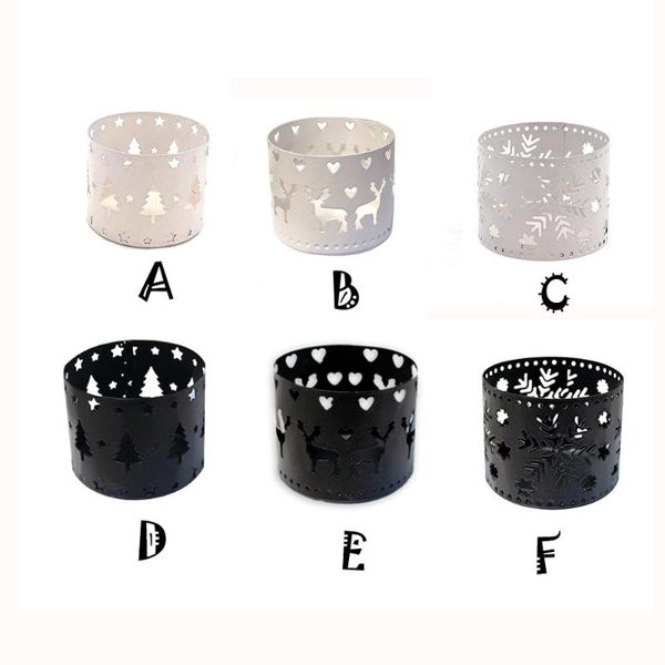 

1.97inchx2.56inchx2.56inch 020 xms hollow candle holder candlestick creative christmas decor party decoration