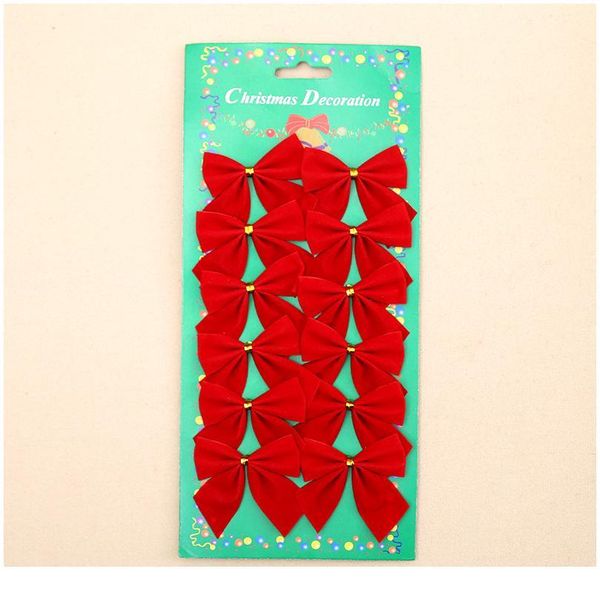 

12pcs/lot bow tie christmas tree decoration christmas pendant tree decoration baubles fashion new year jllrhy
