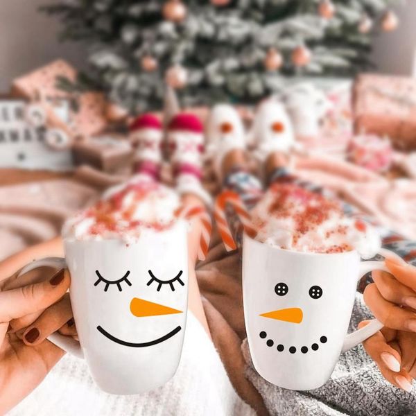 

qifu рождество холодильник кубок наклейка с рождеством украшения для дома снеговика подарки дети favor navidad 2019 новый год 2020 bbyppc