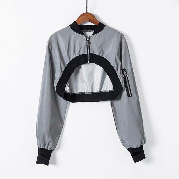 

women's jackets women clothing summer coats and extra short solid zipper bat sleeved spring o-neck lantern sleeve1, Black;brown