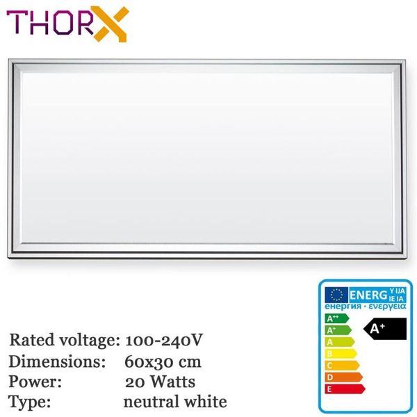 

smart electric heaters thorx 60x30 cm ultraslim led panel - 20 w, 1600 lm ceiling light driver 100-240v cold/warm/neutral japan korea fast