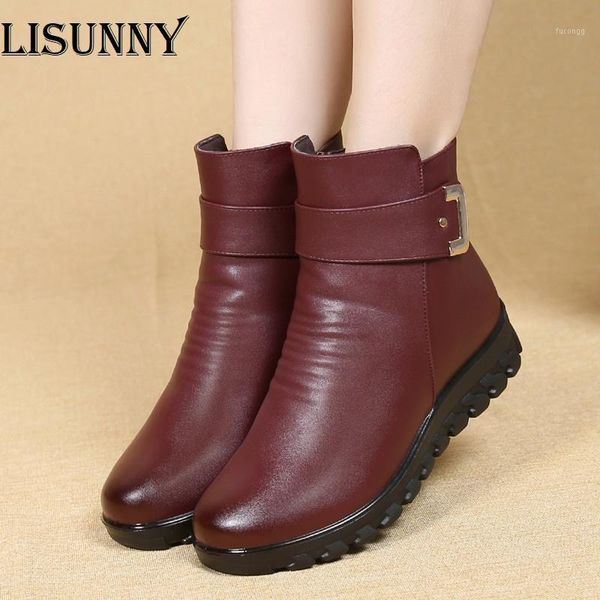 

2020 boots women women snow boots wedge heels winter shoes warm fur casual shoes women's botas mujer1, Black