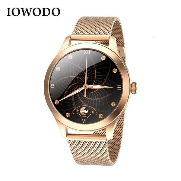 

fashion women's smart watch, bracelet with heart rate monitor, sleep, physiological cycle reminder, waterproof ip68, suitable for andro