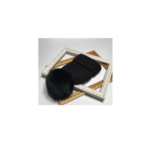 

2020 new natural fur pom pom hat fashion winter hat for girl women warm qylynt