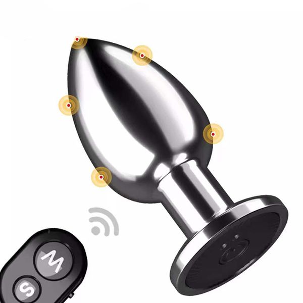 Vibratori anali a distanza senza fili Giocattolo del sesso per uomini Donne Plug anale Massaggio prostatico maschile Vagina G Spot vibratore vibratore ano Butt Plugs