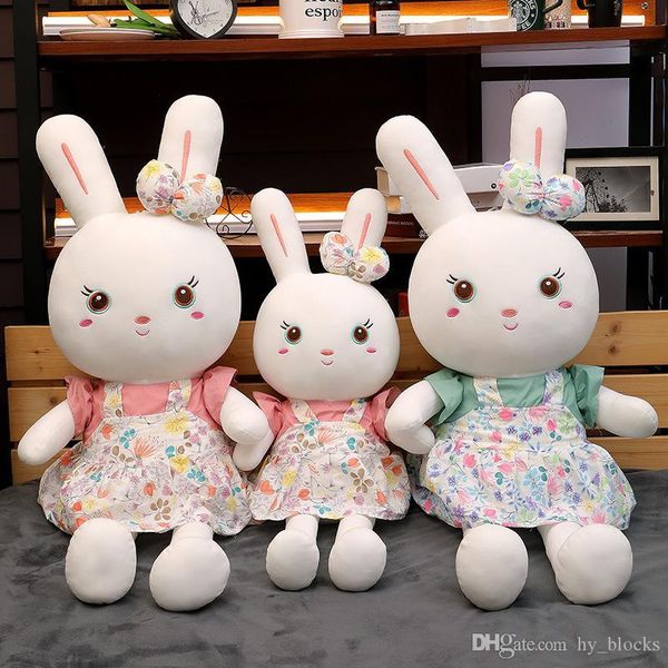 

65cm beautiful flower skirt rabbit plush toy doll down cotton and soft cartoon rabbit sleeping doll birthday gift for kid children