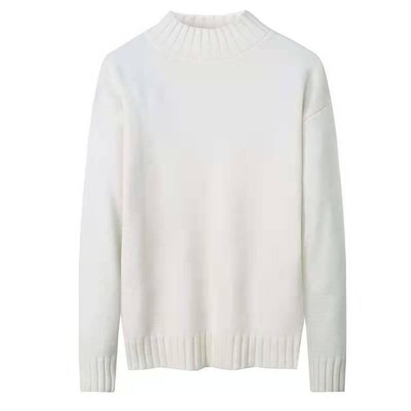 

men's sweaters 2021 autumn and winter men turtleneck pullover sweater fashion solid color thick warm bottoming shirt male brand clothes, White;black