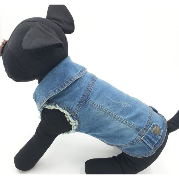 

eco-friendly summer puppy dog vest denim jacket costume fashion jeans clothes for small large jllzzl yummy_shop