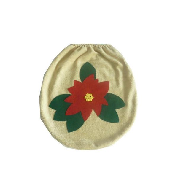 

new design creative flower leaves toilet seat cover toilet sets toilet clothes christmas decorations bath mat holder qyluhg wphome