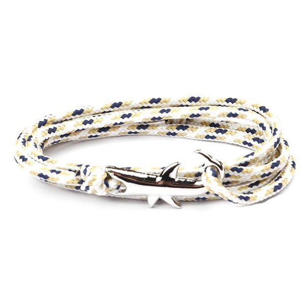 

18 colors optional selling viking bracelets for men and women black shark multilayer rope bracelet homme femme men jewelry jllsyw