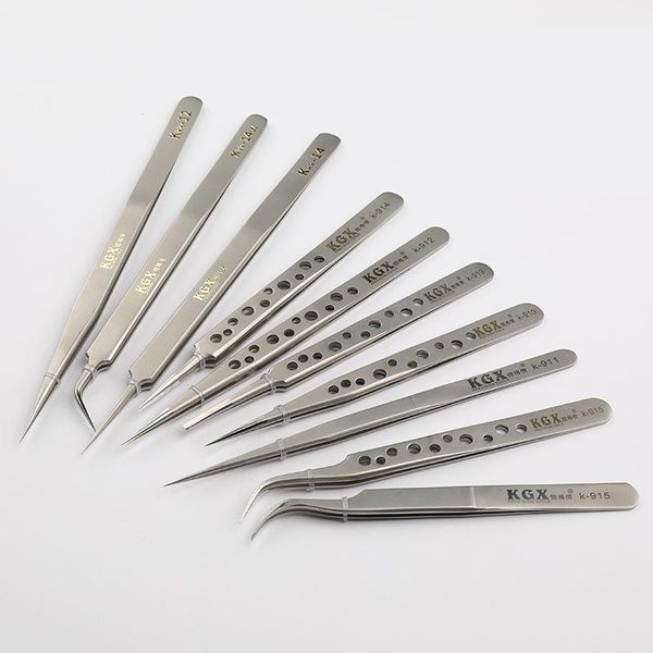 

high precision stainless steel tweezers industrial electronics curved straight forceps mobile phone hand repair tools tweezers1