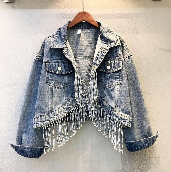 

new coat women tasse jean denim coat jackets spring autumn 9ct0020, Black;brown