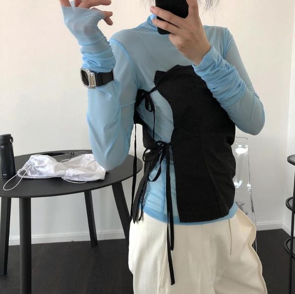 

woman grenadine with long sleeves, White