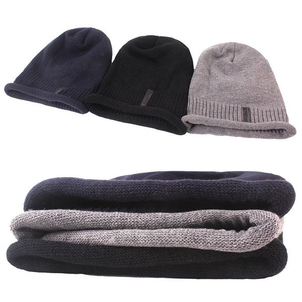 

beanies all-match men ear protection caps pullover hats woolen cap keep warm autumn and winter solid color comfrtable knitted