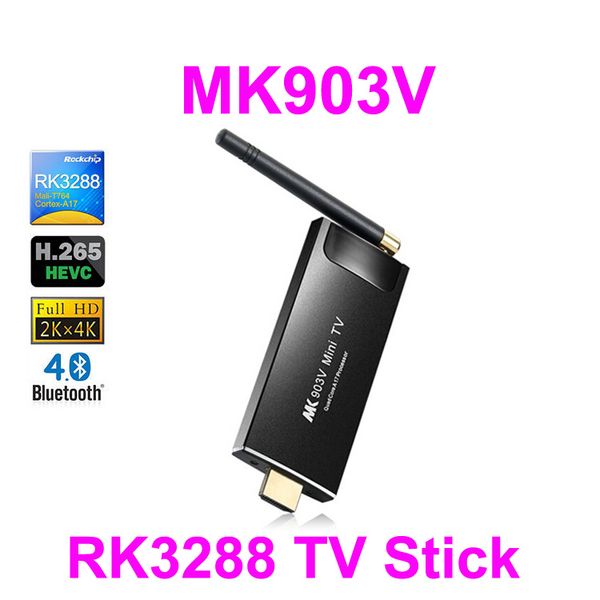 MK903V TV Box Smart Android 7.1 4K x 2K Mini PC RK3288 Quad Core WiFi BT 2GB RAM 16GB ROM met HD OTG IR-ingang