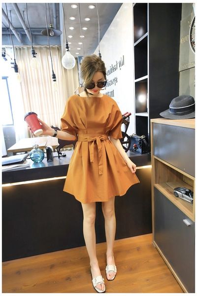 

2021 new dressed female lady in office size big summer tibetan medium skirt covering belly and reducing age 4jvr, Black;gray