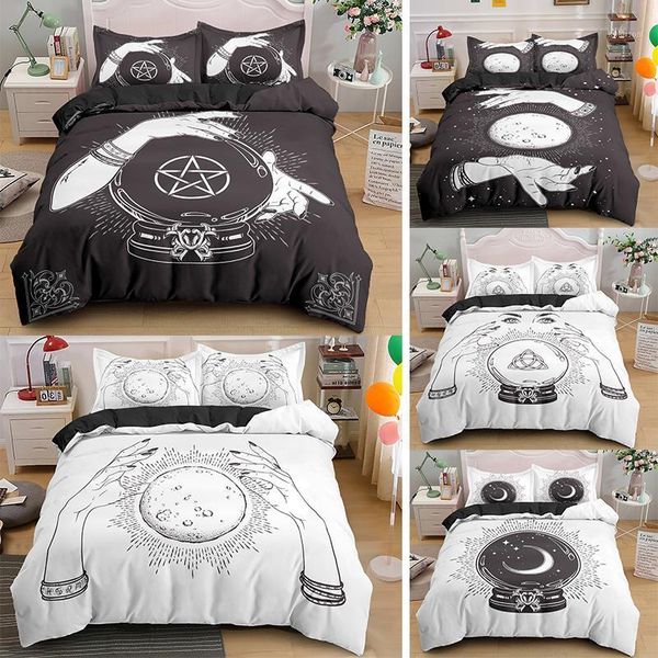 

3d black and white bedding set duvet cover comforter pillow case1