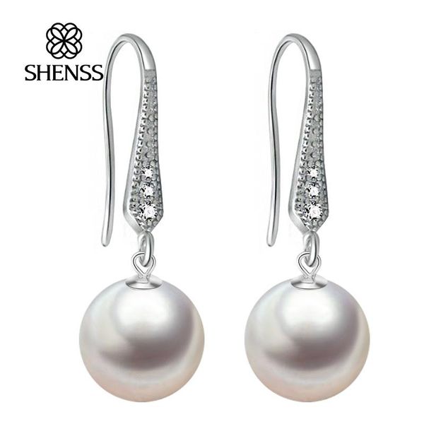 

dangle & chandelier elegant quality shell pearl earring 925 sterling silver ear hook classic temperament wedding jewelry