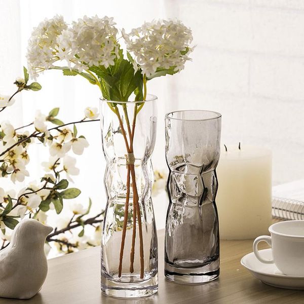 

candy-shape glass small vase transparent flower arrangement living room flower vase dining table counterdecoration j1