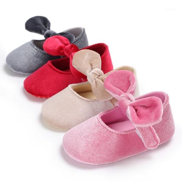 

first walkers baby girl shoes glitter soft sole flower bow born bowknot toddler prewalker 0-18m1