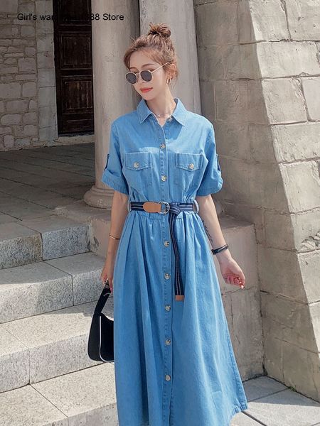 

джинсовая юбка, длинная юбка, свободная, плотная талия, кнопка, 2020, Black;gray