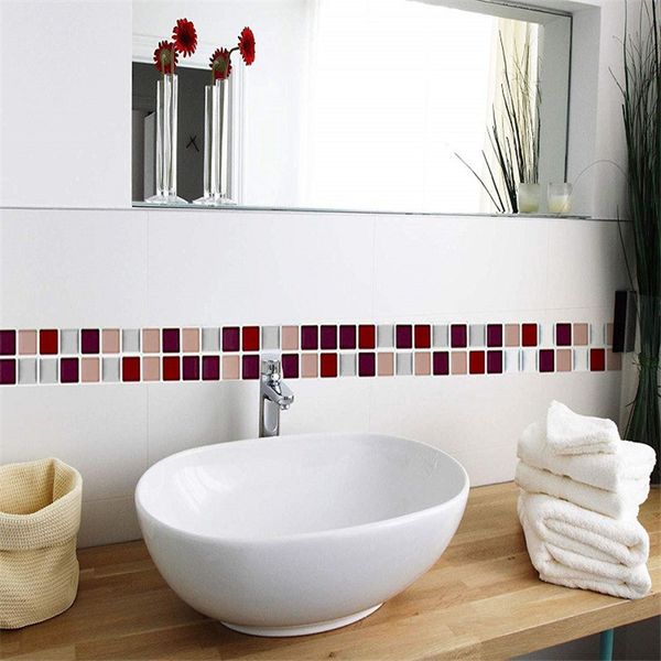 

tile sticker kitchen backsplash wall sticker self adhesive tiles bathroom waterproof diy nordic modern home decor