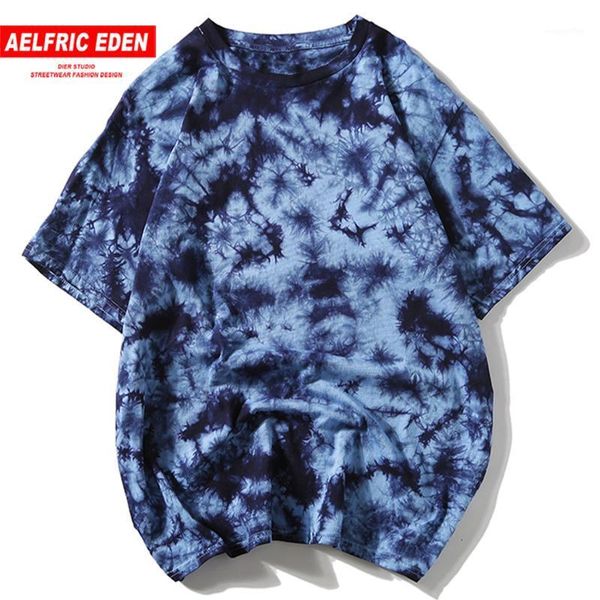 

aelfric eden tie dye oversize t shirt mens 2020 summer streetwear hip hop t shirts casual cotton harajuku short sleeve male1, White;black