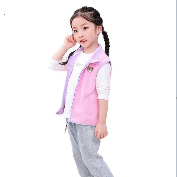 

видмид девушки жилет теплый бак для детских детских флис жилет утолщенные задние весна осень осень зимние девушки плечо p15 jllozt, Blue