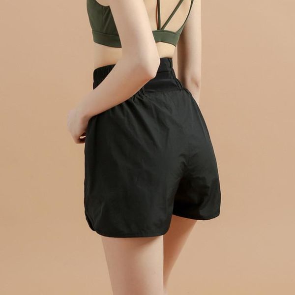 

yoga shorts women fitness leisure luln outdoor breathable sweat wicking quick drying shorts, Black;blue