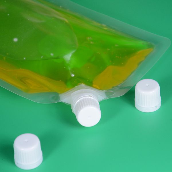 

factory price drink 500ml packaging stand-up spout plastic pouch for beverage liquid juice milk coffee clear bag sh