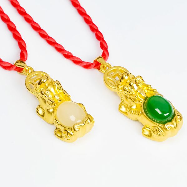 

gold-plated fashion jewelry pendants 3d hard gold hetian jade 6bnz, Silver