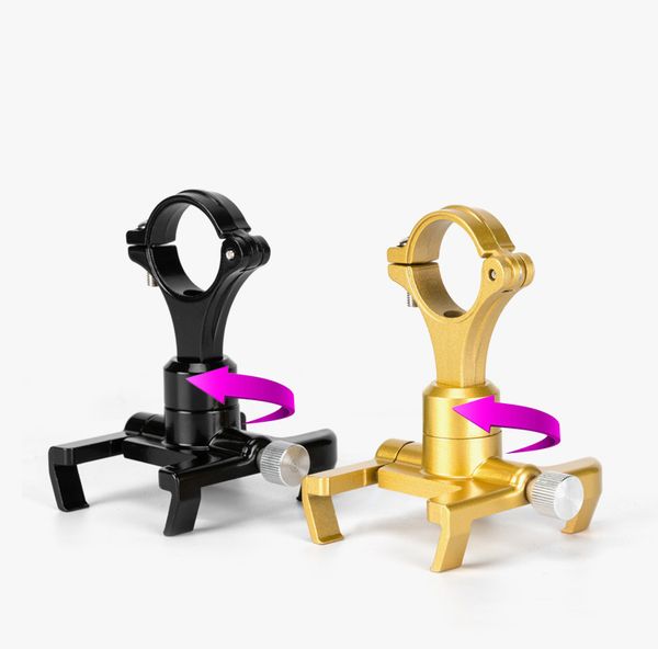 

promend 360 rotation golden motorcycle mobile aluminium alloy bicycle bike cell phone holder